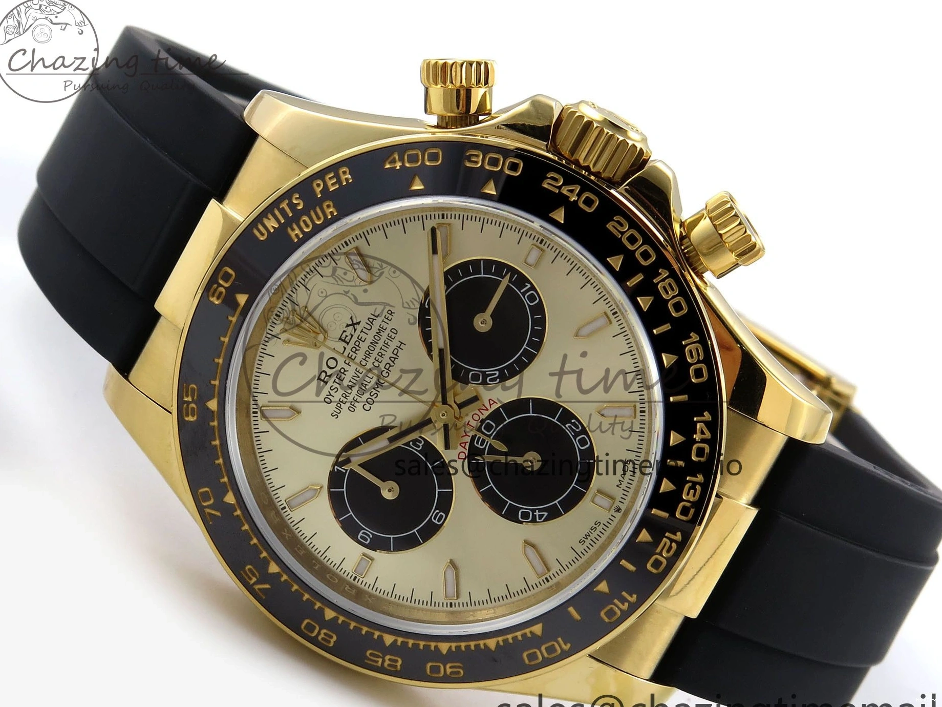 MiroTime 0517 Daytona 126518 QF 1:1 Best Edition YG Black Dial on Oysterflex Strap SH4131 V6（Gain Weight） EasyMatch 1199